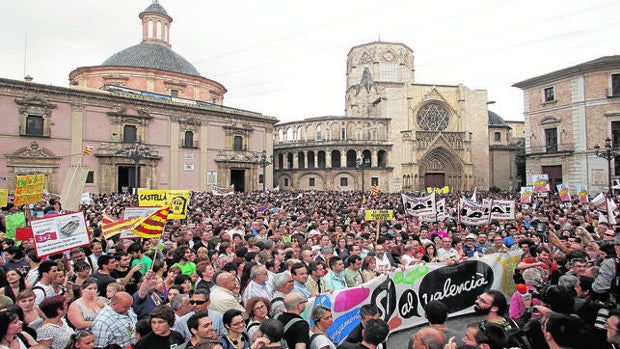 Imagen de archivo de una maniffestación de Escola Valenciana en Valencia