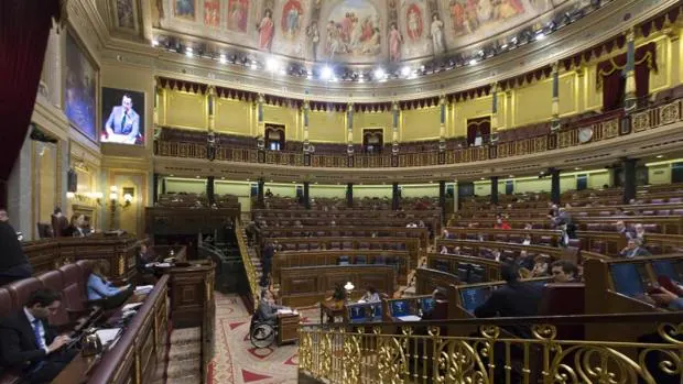 Imagen del hemiciclo en el Pleno celebrado la pasada semana en el Congreso de los Diputados