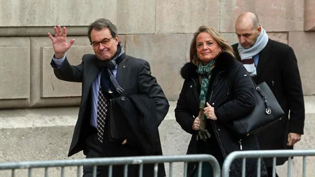 Artur Mas, a su llegada al Palacio de Justicia