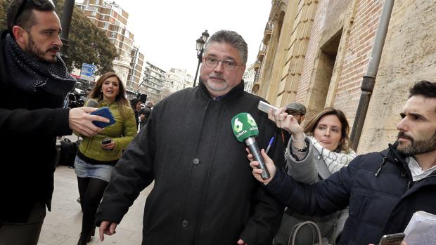 Imagen de Jorge Guarro tomada este miércoles a las puertas del TSJ