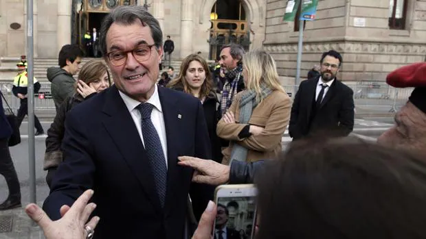 Artur Mas, a la salida del juicio en el TSJC