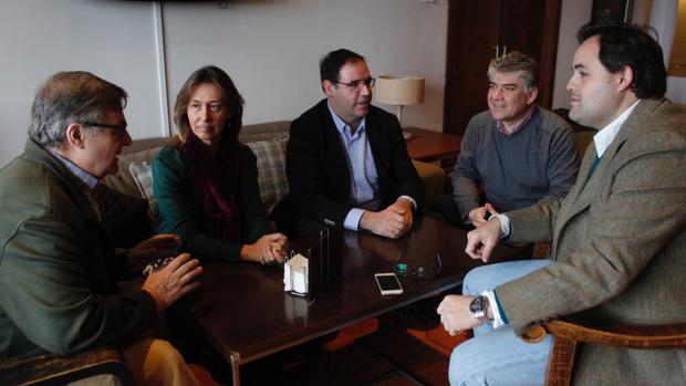 Los cinco presidentes provinciales, este domingo, en el Parador de Toledo