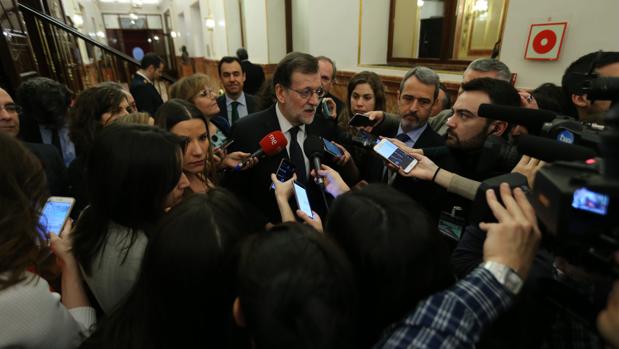 El presidente Mariano Rajoy, en el Congreso de los Diputados