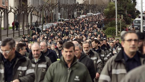 Trabajadores de Navantia Ferrol se movilizan por su convenio laboral