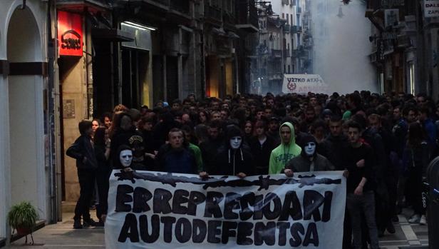 Cuatro detenidos en una manifestación de la escisión de Bildu