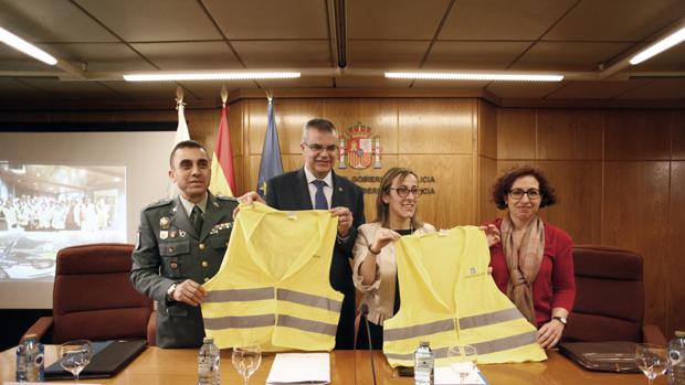 Molano, Villanueva, Vázquez y Dobarro, durante la reunión de ayer