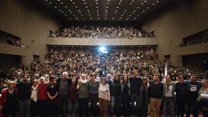 La dirección nacional recién elegida, en el Palexco de La Coruña