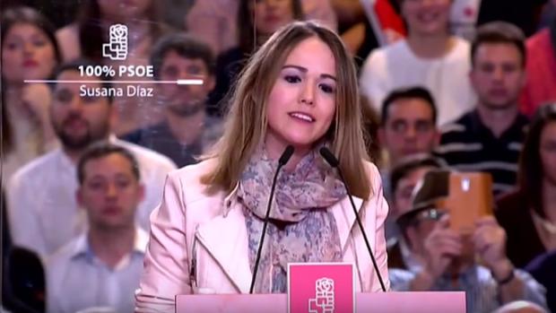 Estela Goikoetxea intervino antes que Susana Díaz, en la puesta de largo de la presidenta de la Junta