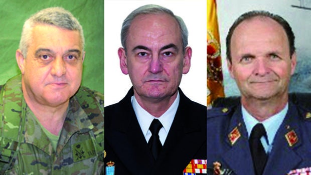 El general Varela, el almirante López Calderón y el general Salto, nuevos jefes de Tierra, Armada y Aire