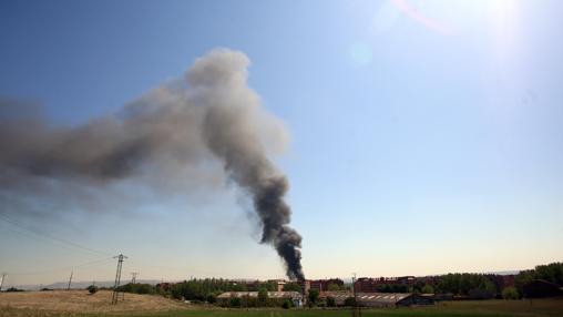 La columna de humo era visible desde distintos puntos de la ciudad