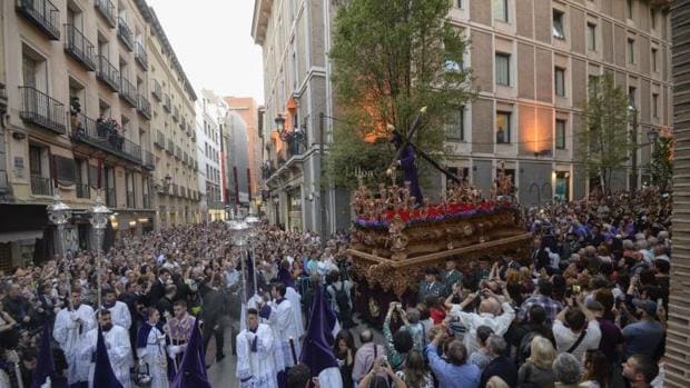 El Cristo de Los Gitanos, ayer, en Madrid
