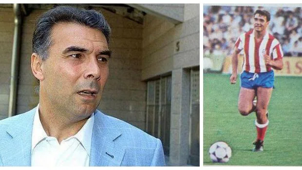 Julio Prieto, en la actualidad; a la derecha, en su época de futbolista