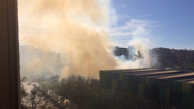 Imagen del humo desde la ventana de una vecina