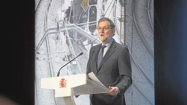 El presidente del Gobierno, Mariano Rajoy, en un acto en Barcelona el pasado 28 de marzo