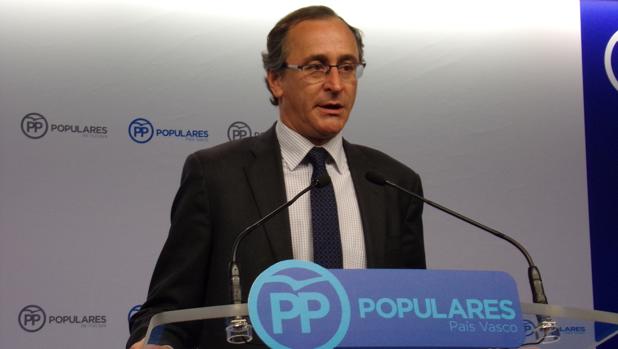 El presidente del PP vasco, Alfonso Alonso