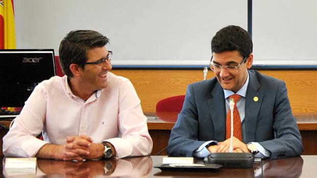 Imagen del presidente de la Diputación de Valencia y el rector de la Unviersidad Politécnica