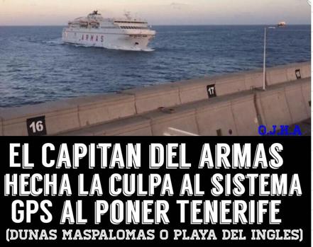 Los canarios se burlan con sus memes del accidente del ferry de Naviera Armas