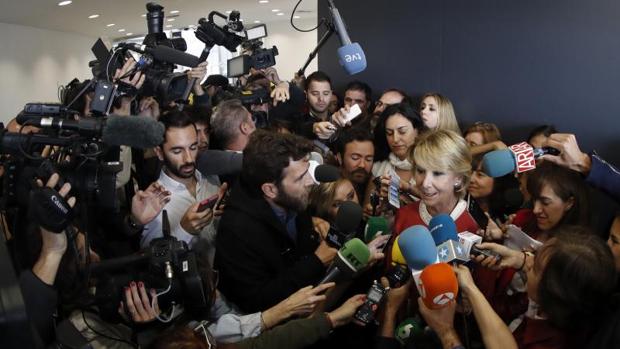 Esperanza Aguirre tras su declaración en el juicio de Gürtel