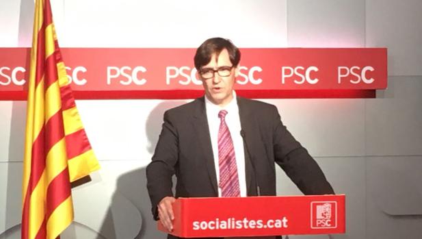 Salvador Illa, secretario de Organización del PSC, en rueda de prensa