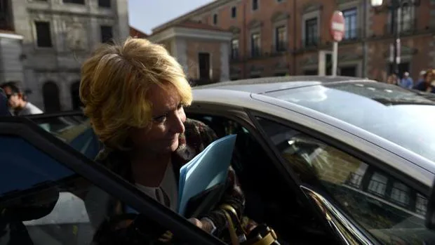 Esperanza Aguirre este lunes tras dimitir como concejala del PP madrileño