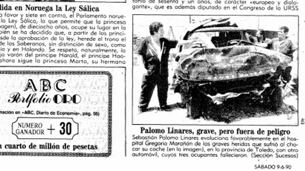 Estado en que quedó el «Range Rover» de Palomo Linares