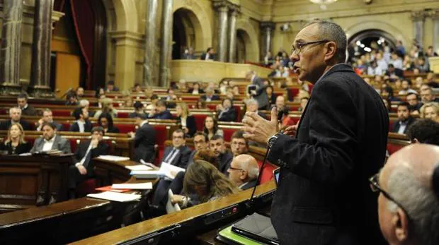 Coscubiela, durante una de sus intervenciones en el Parlamento de Cataluña