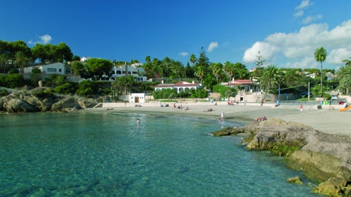 Imagen de la cala Fustera en Benissa