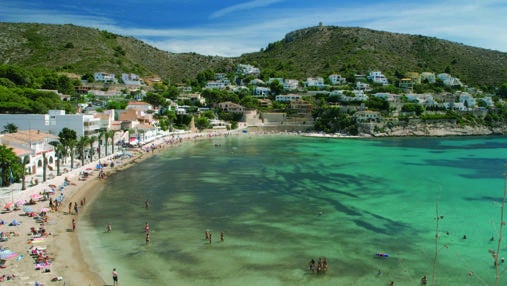 Imagen de la cala El Portet de Moraira