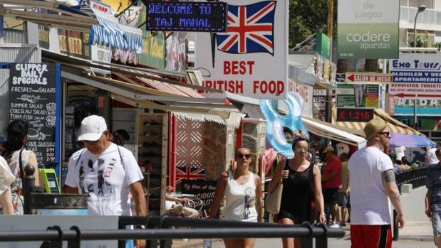 Zona de Benidorm frecuentada por turistas británicos