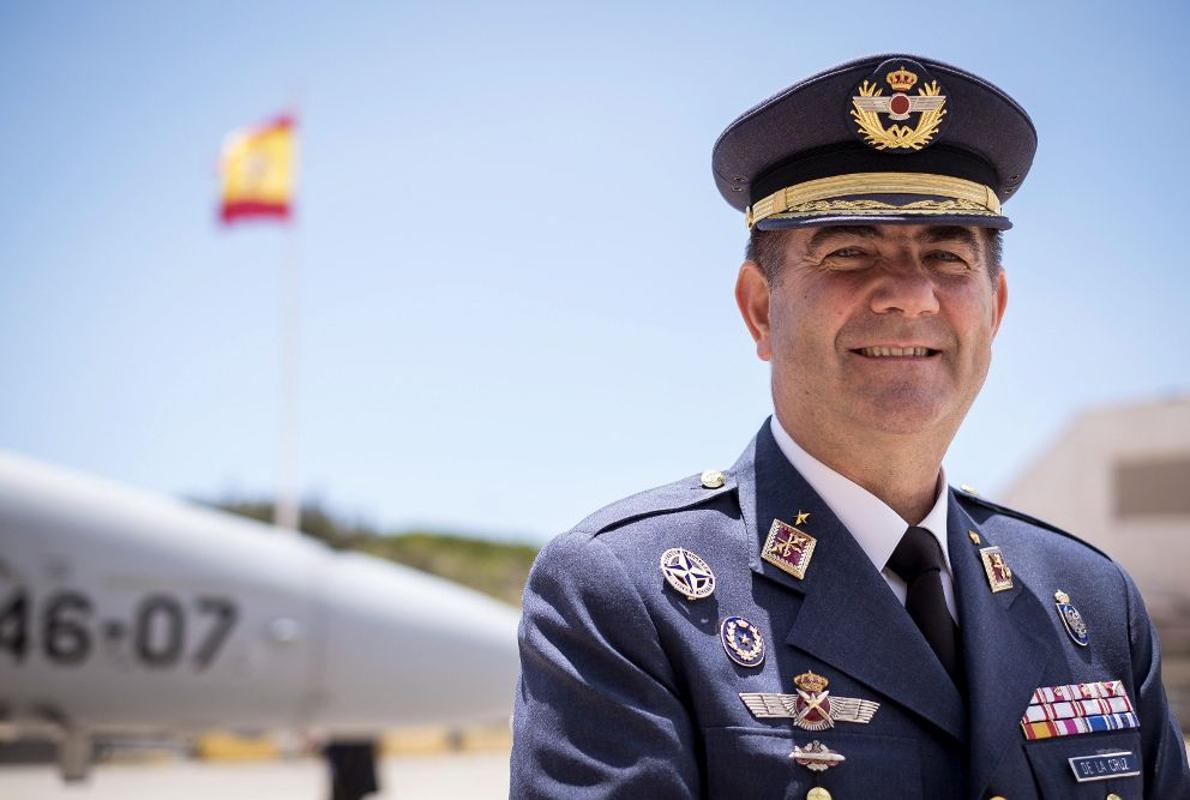 El general jefe del Mando Aéreo de Canarias, Fernando de la Cruz