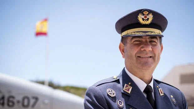 El general jefe del Mando Aéreo de Canarias, Fernando de la Cruz