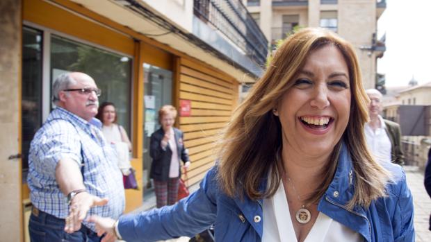 Susana Díaz ha ofrecido una rueda de prensa en Salamanca