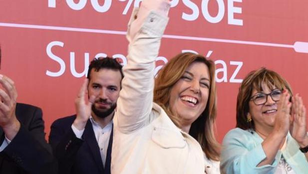 Susana Díaz en un acto este domingo