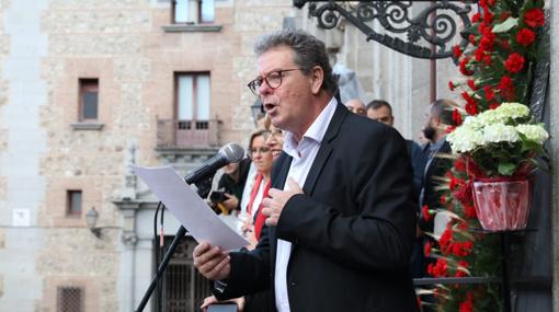 Juan Luis Cano, ayer, en durante el Pregón de las Fiestas de San Isidro