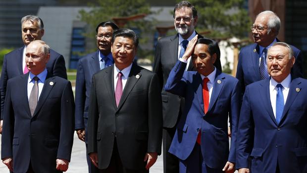 Mariano Rajoy, en la foto de familia de la cumbre de la Nueva Ruta de la Seda en Pekín