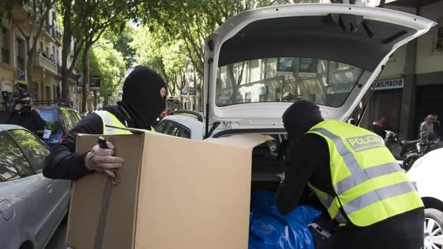 Un registro en una operación contra el yihadismo en Barcelona