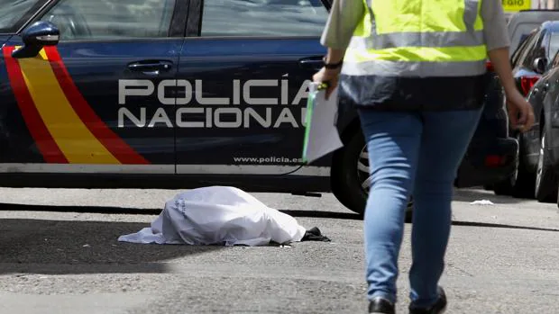 El cadáver del «Niño Sáez», el domingo, en Latina