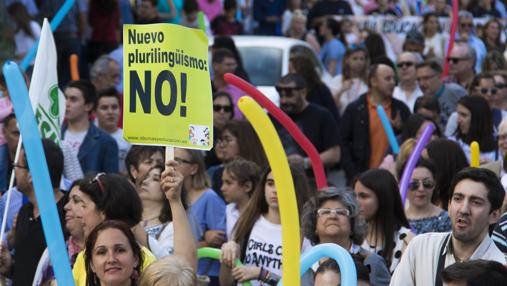 Imagen de la manifestación celebrada este viernes en Alicante