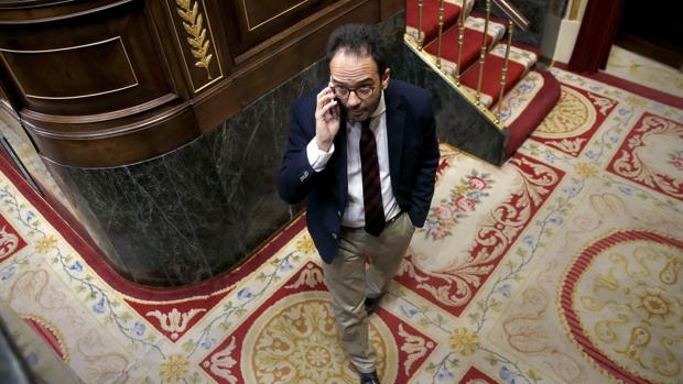 Antonio Hernando, fotografiado en el Congreso