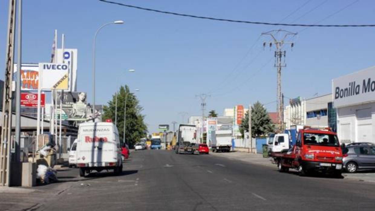 Calle Jarama en el Polígono industrial