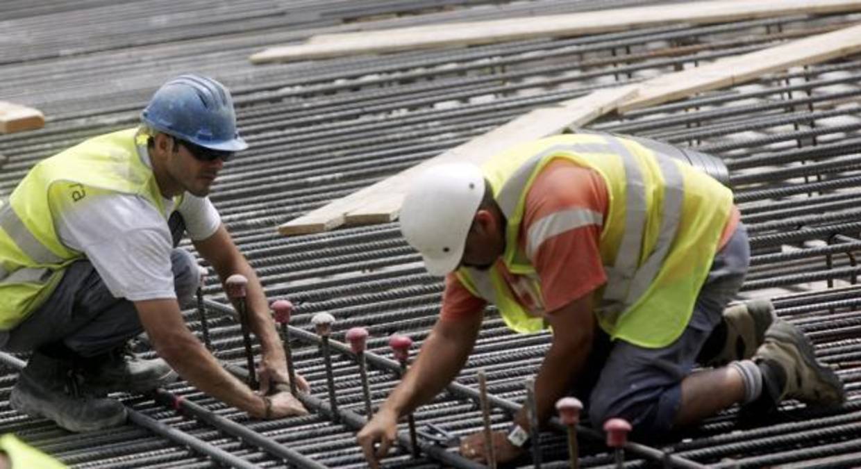 Imagen de unas obras en un edificio del centro de Valencia