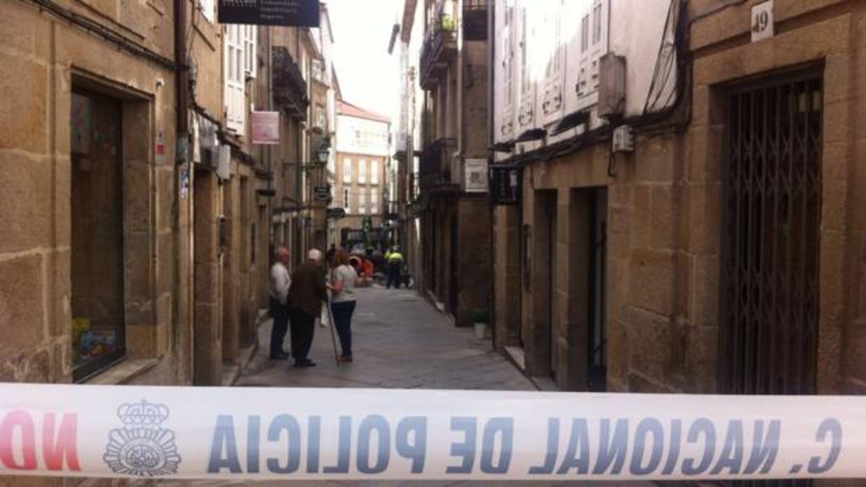 Calle de Santiago donde se produjo el desalojo de los okupas