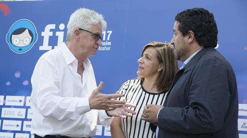 Melvin Benn , propietario y director del FIB, junto al presidente de la Diputación Javier Moliner , y la alcaldesa de Benicàssim Susana Marqués