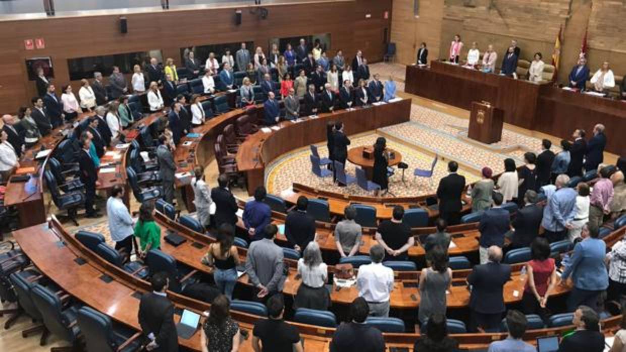 Minuto de silencio esta mañana en la Asamblea de Madrid