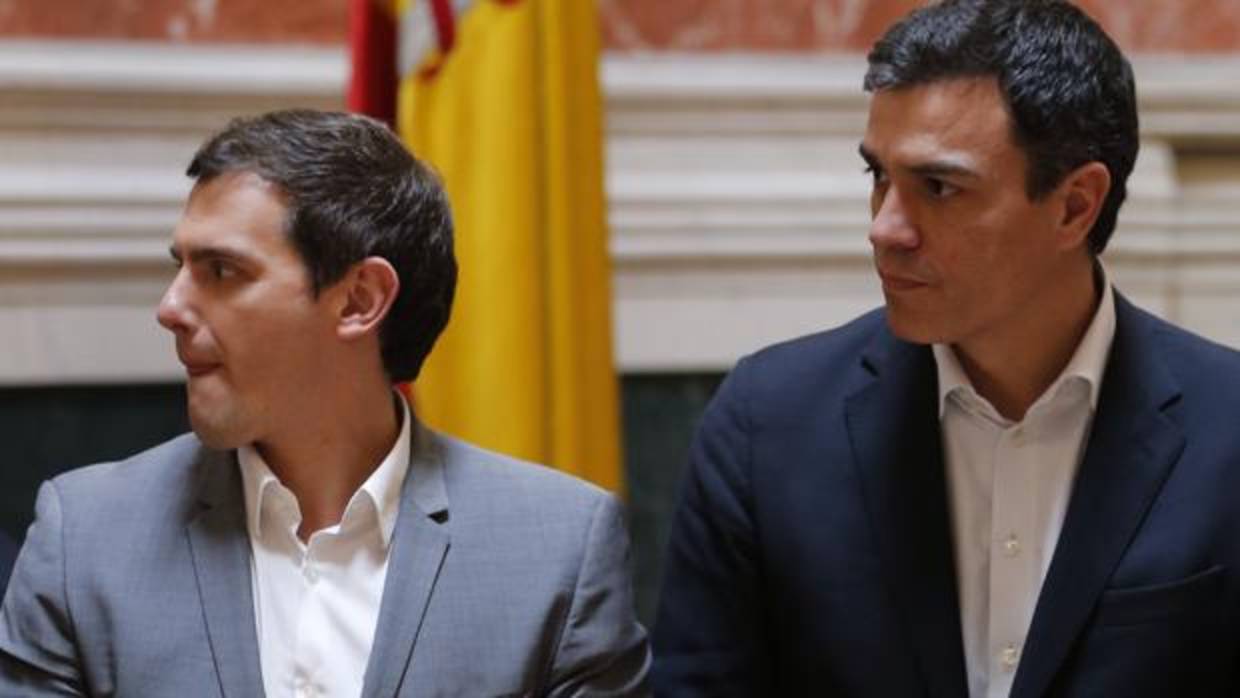 Albert Rivera y Pedro Sánchez, en una imagen de archivo