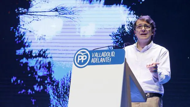 Alfonso Fernández Mañueco, durante su intervención en el Congreso del PP de Valladolid