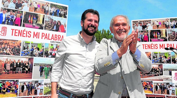 Luis Tudanca y Demetrio Madrid, ayer en Burgos