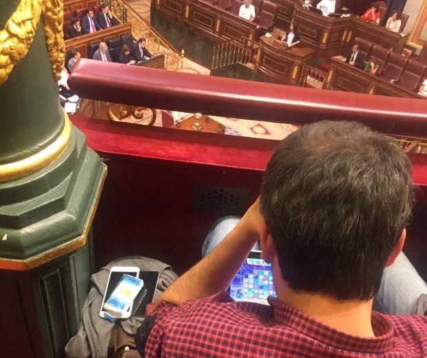 Xulio Ferreiro, durante el discurso de Irene Montero