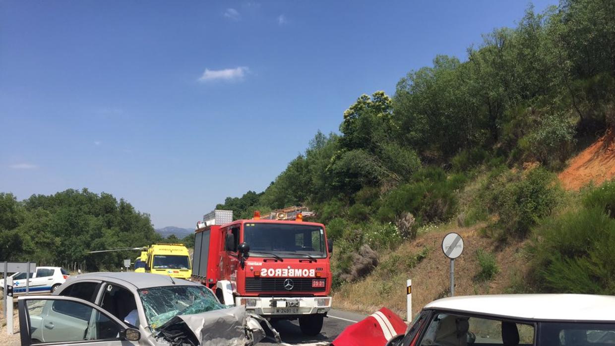 Los dos vehículos siniestrados en el accidente del lunes, en Las Rozas de Puerto Real