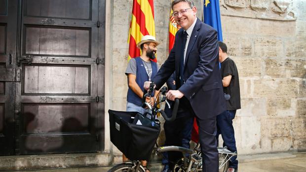 Imagen de Ximo Puig en el anuncio del Plan de choque en el Palau de la Generalitat este viernes